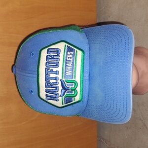 CCM Pro Ok'd NHL Hartford Whalers Trucker Mesh Hockey Snapback Hat
